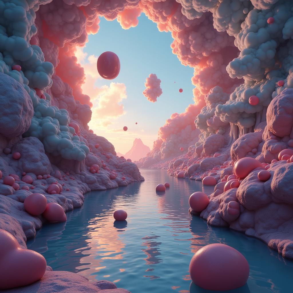 Vibing Art: 3D Modeling Surreal Dreamscape Emotional Reflection