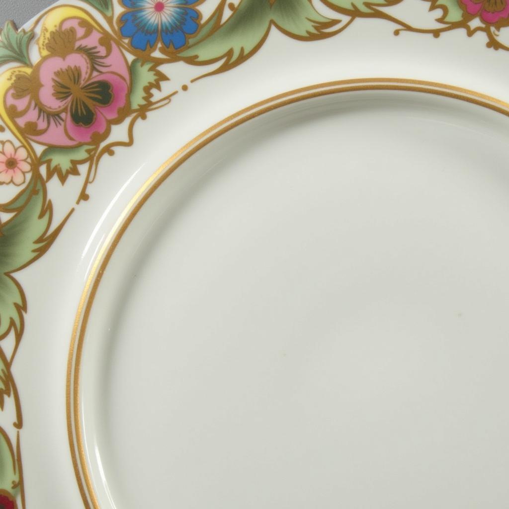 Vienna Art Plate with Intricate Floral Design