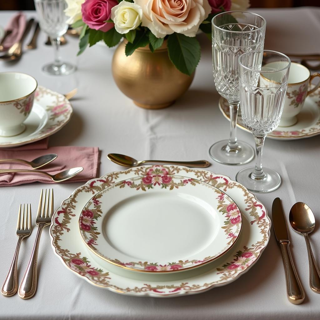 Vienna Art Plates Set for an Elegant Table Setting