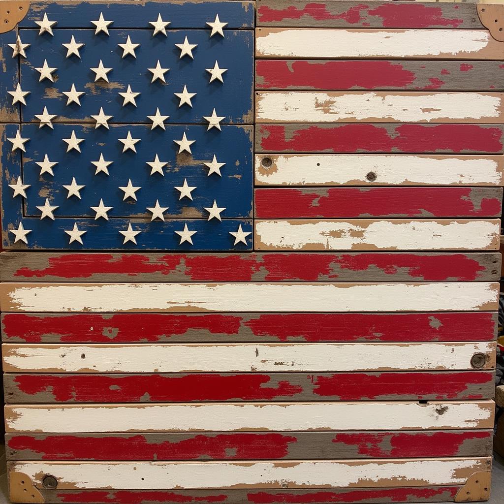 Vintage American Flag Wall Decor