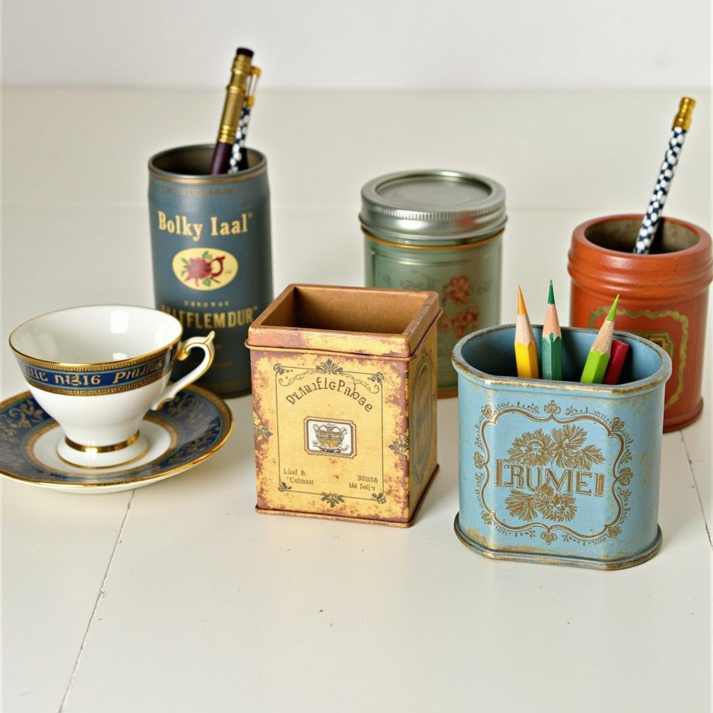 Vintage Art Pencil Holders Collection