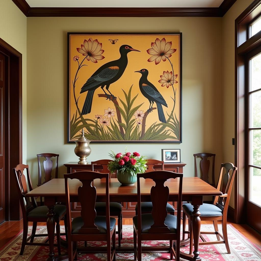 Vintage Craftsman Wall Art in a Dining Room