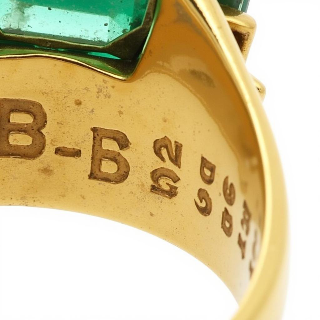 Vintage Emerald Ring Hallmarks and Maker's Marks