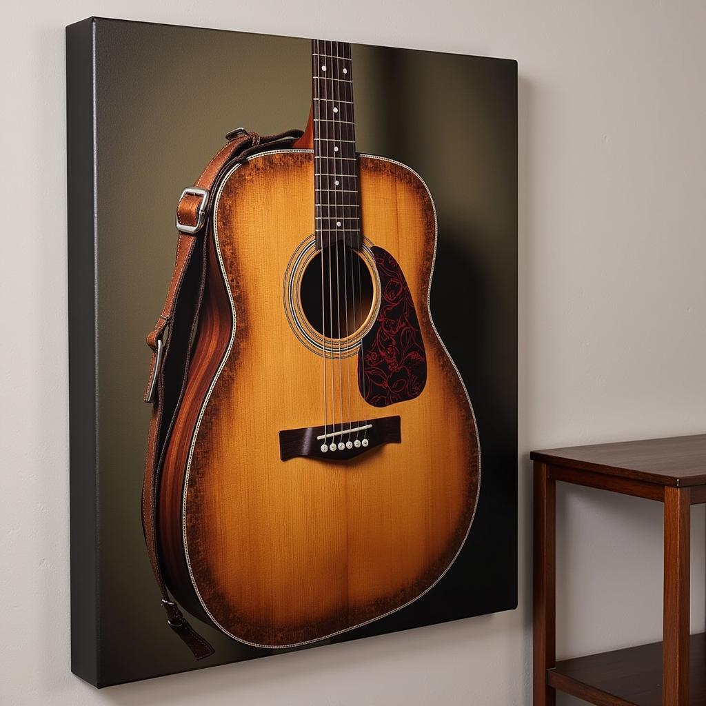 Vintage Guitar Canvas Wall Art