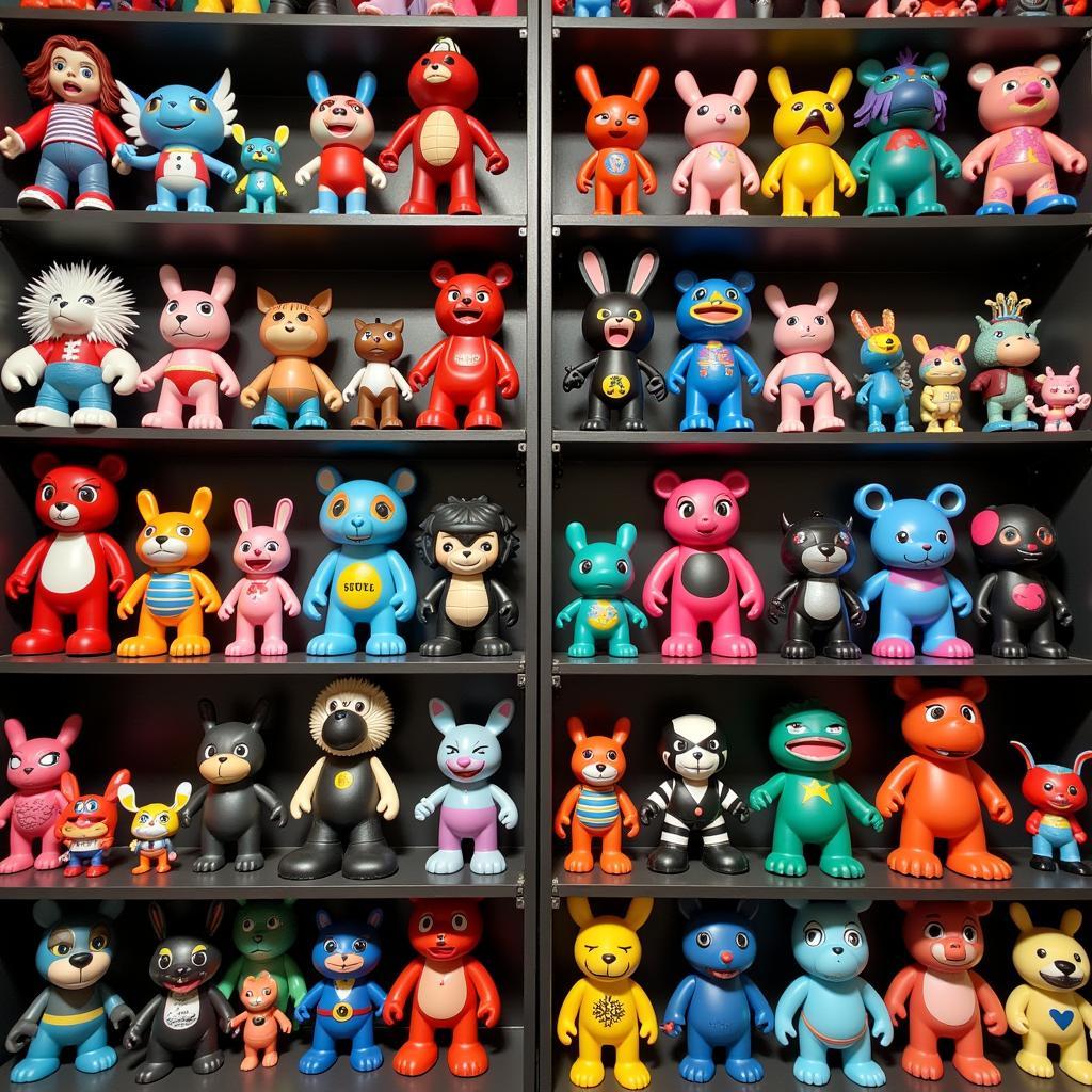 Display of Vinyl Art Toys