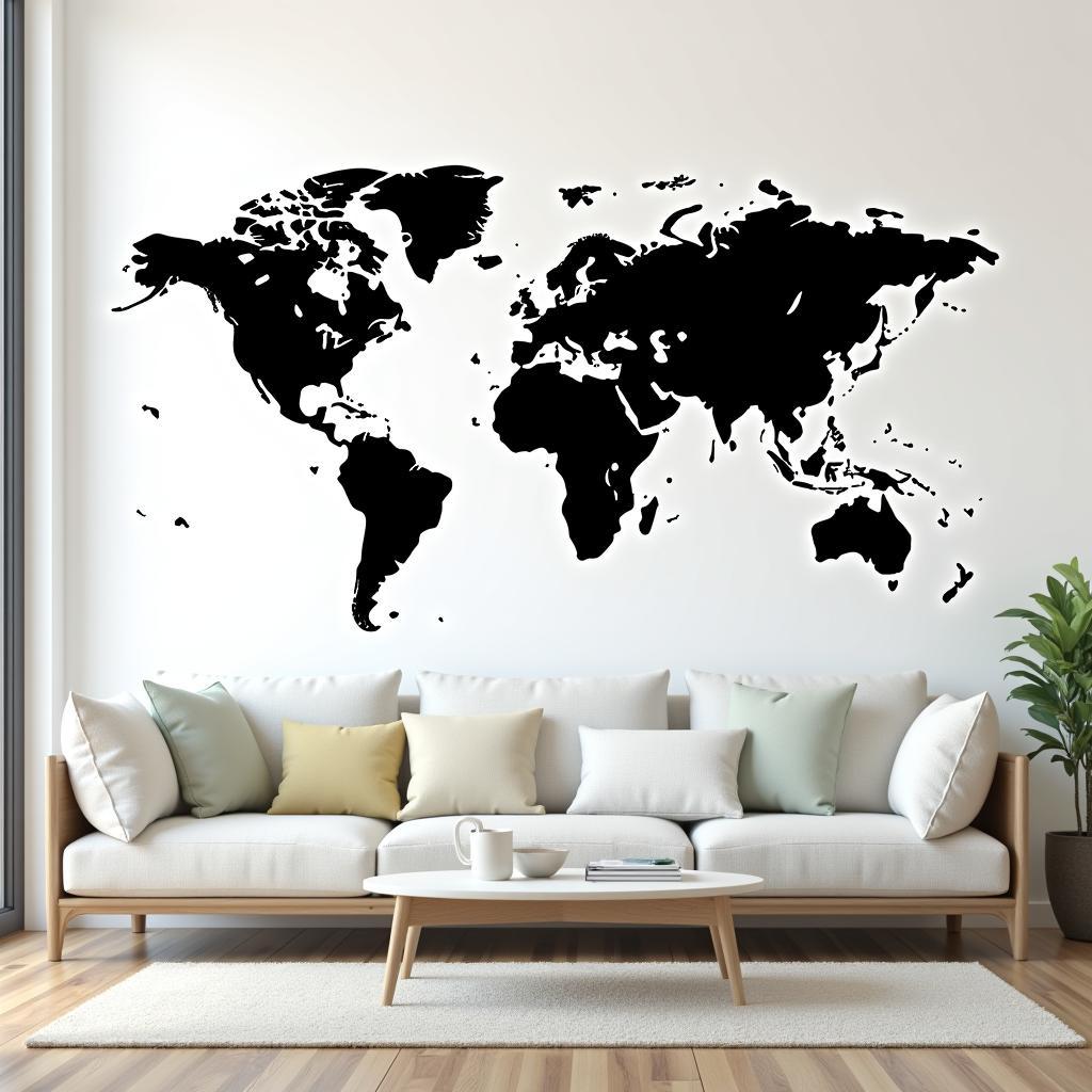 Vinyl Decal Wall Art in a Living Room