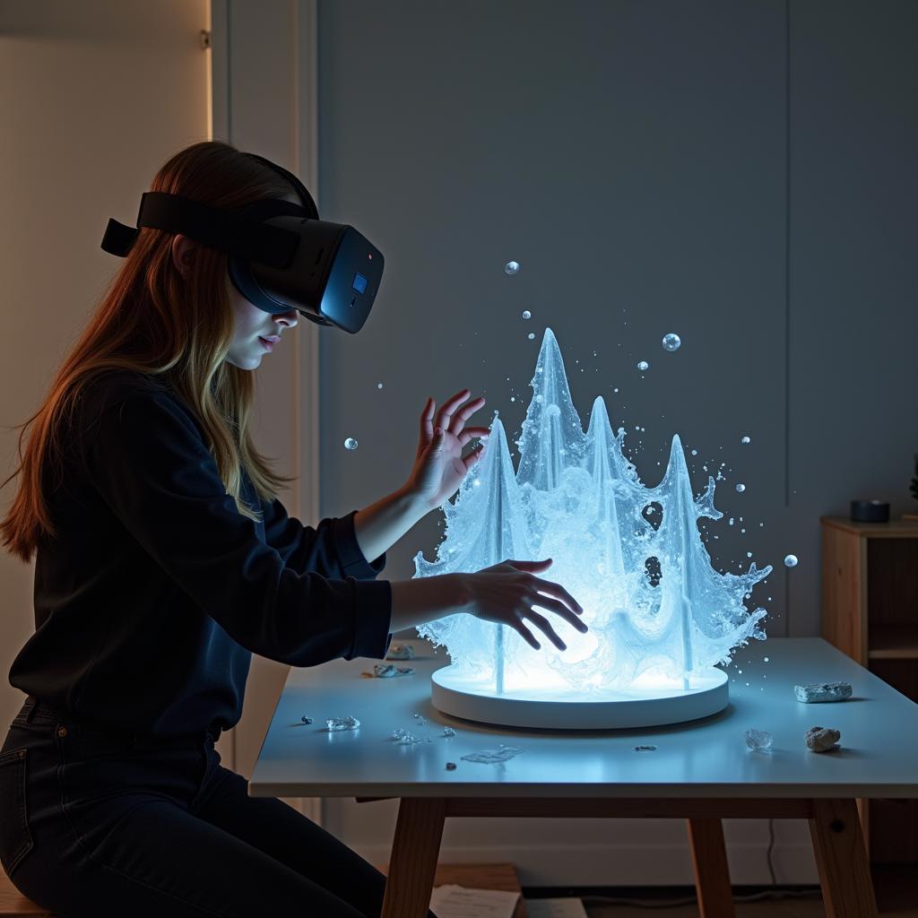 Virtual Reality Artist Creating