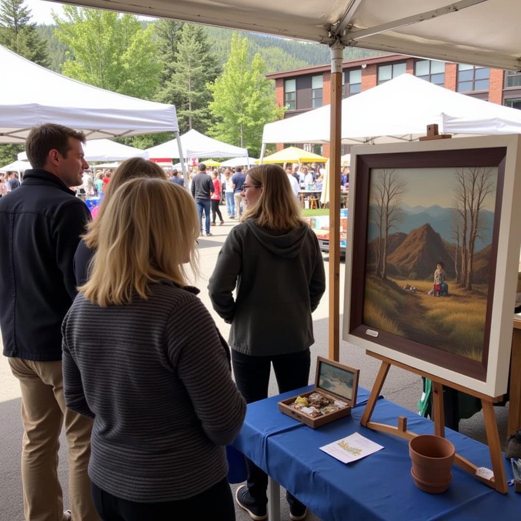 Art Enthusiasts at Crested Butte Art Walk