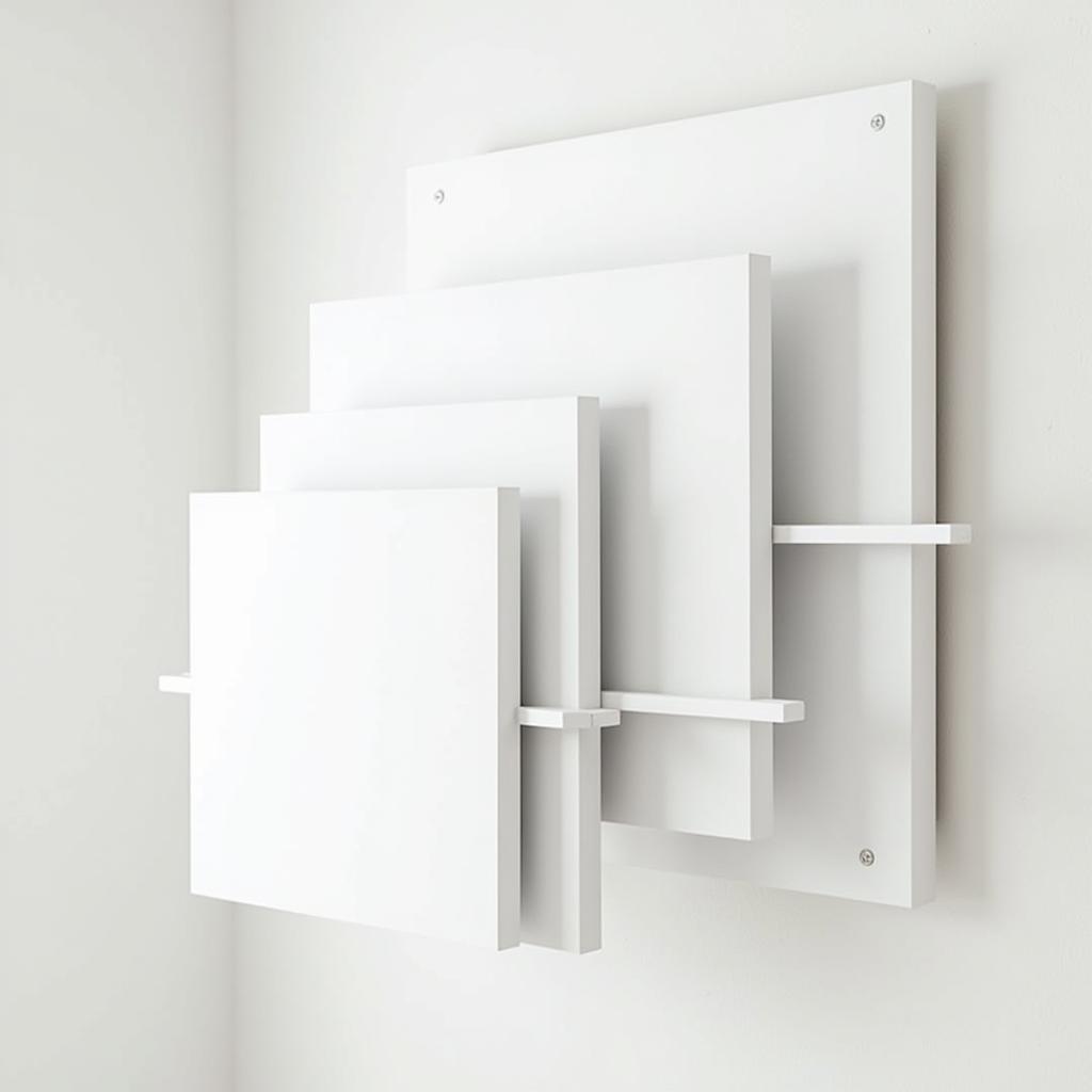 Wall-mounted art drying rack with dowels