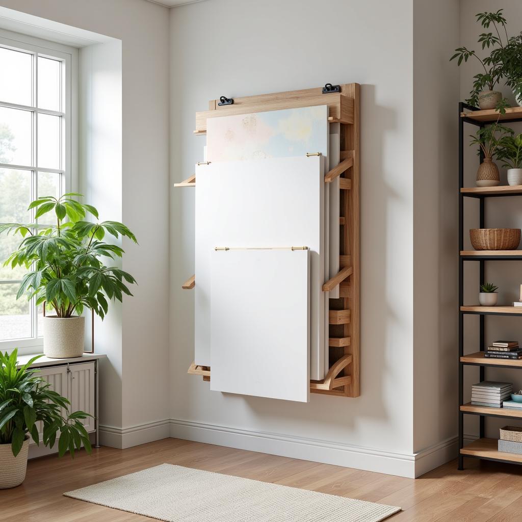 Space-Saving Solution with a Wall-Mounted Drying Rack