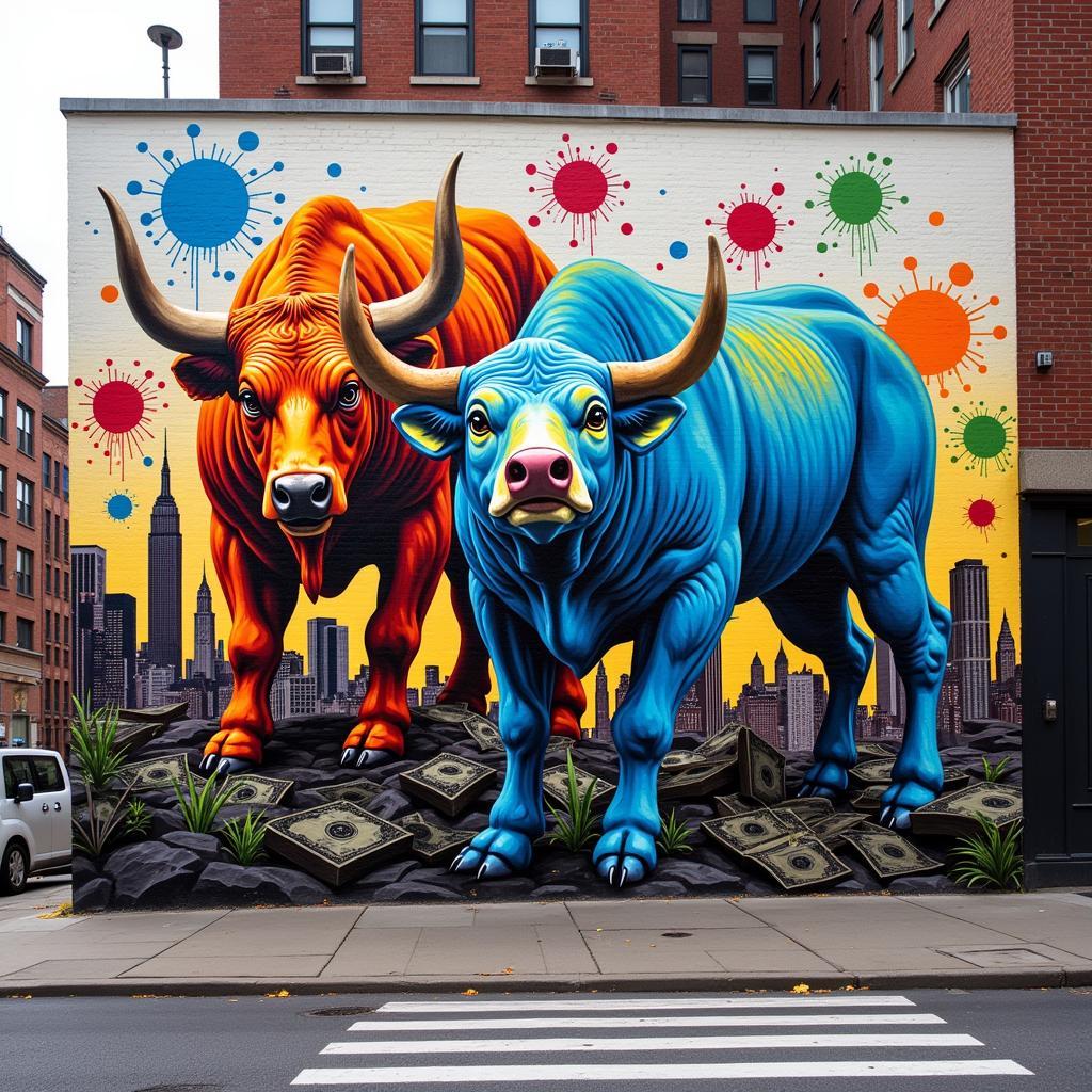 Wall Street Art Mural