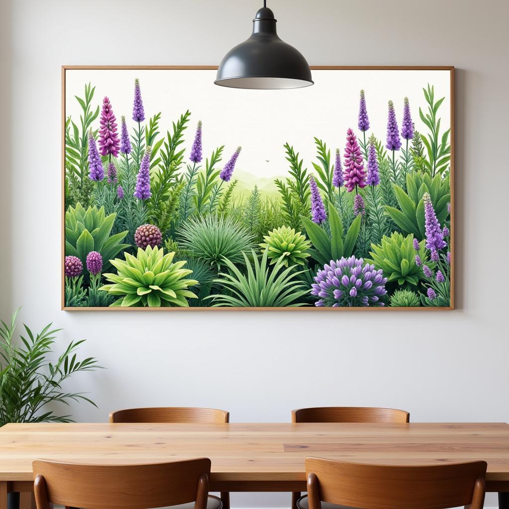 Watercolor Herb Garden Painting