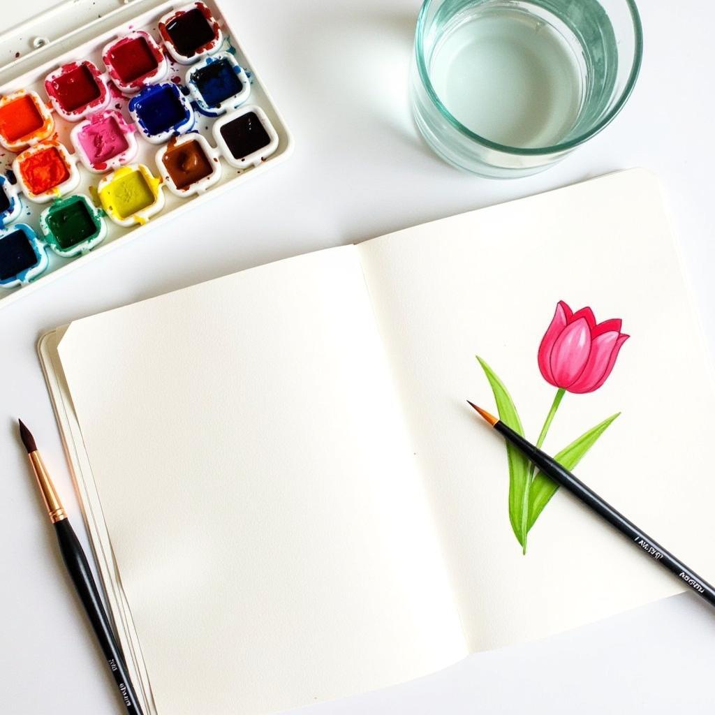 Step-by-Step Watercolor Tulip Painting Tutorial