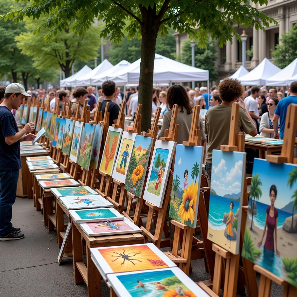 Vibrant paintings on display at West Loop Art Fest