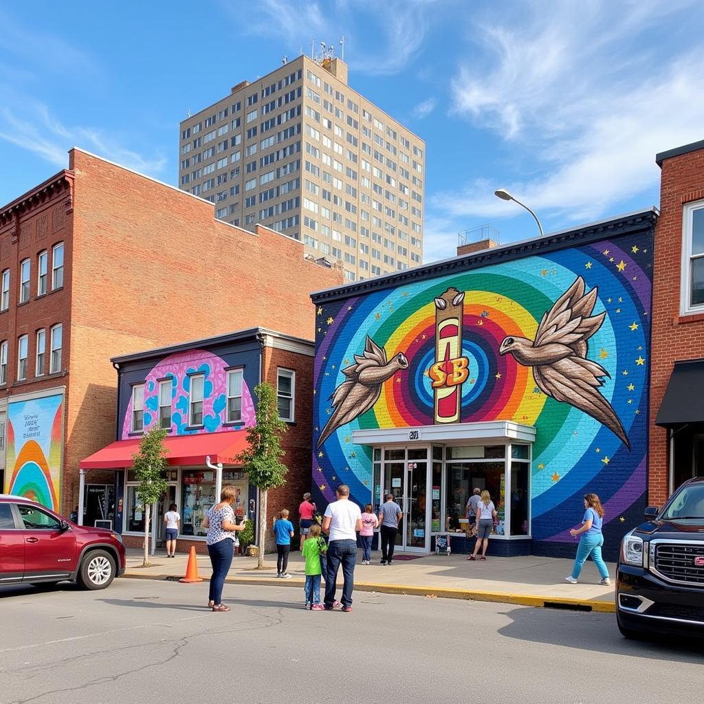 Colorful Street Art Murals in West Nashville