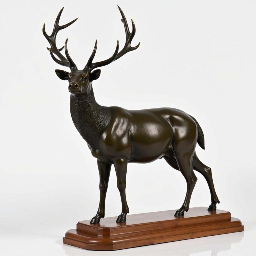 Bronze Whitetail Deer Sculpture