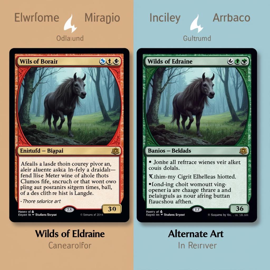 Comparing Standard and Alternate Art in Wilds of Eldraine