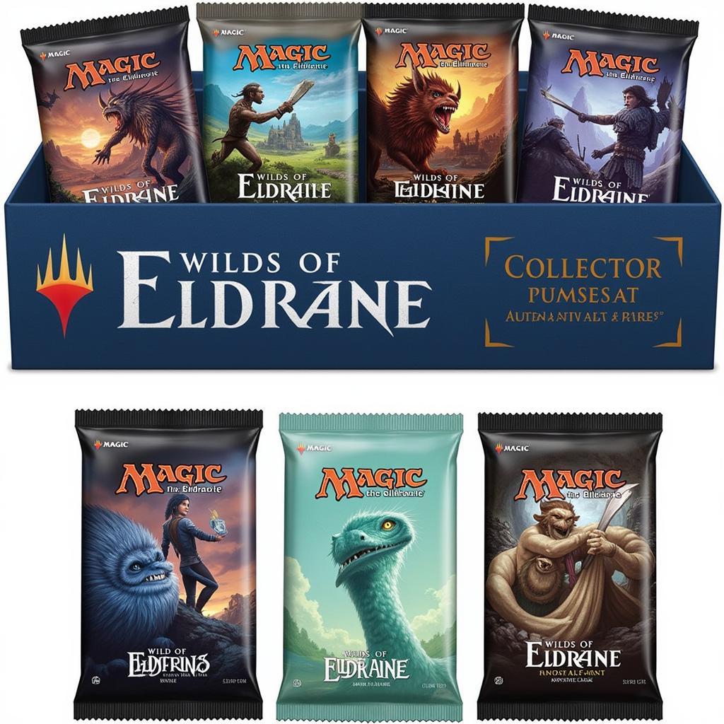 Display of Wilds of Eldraine Collector Boosters