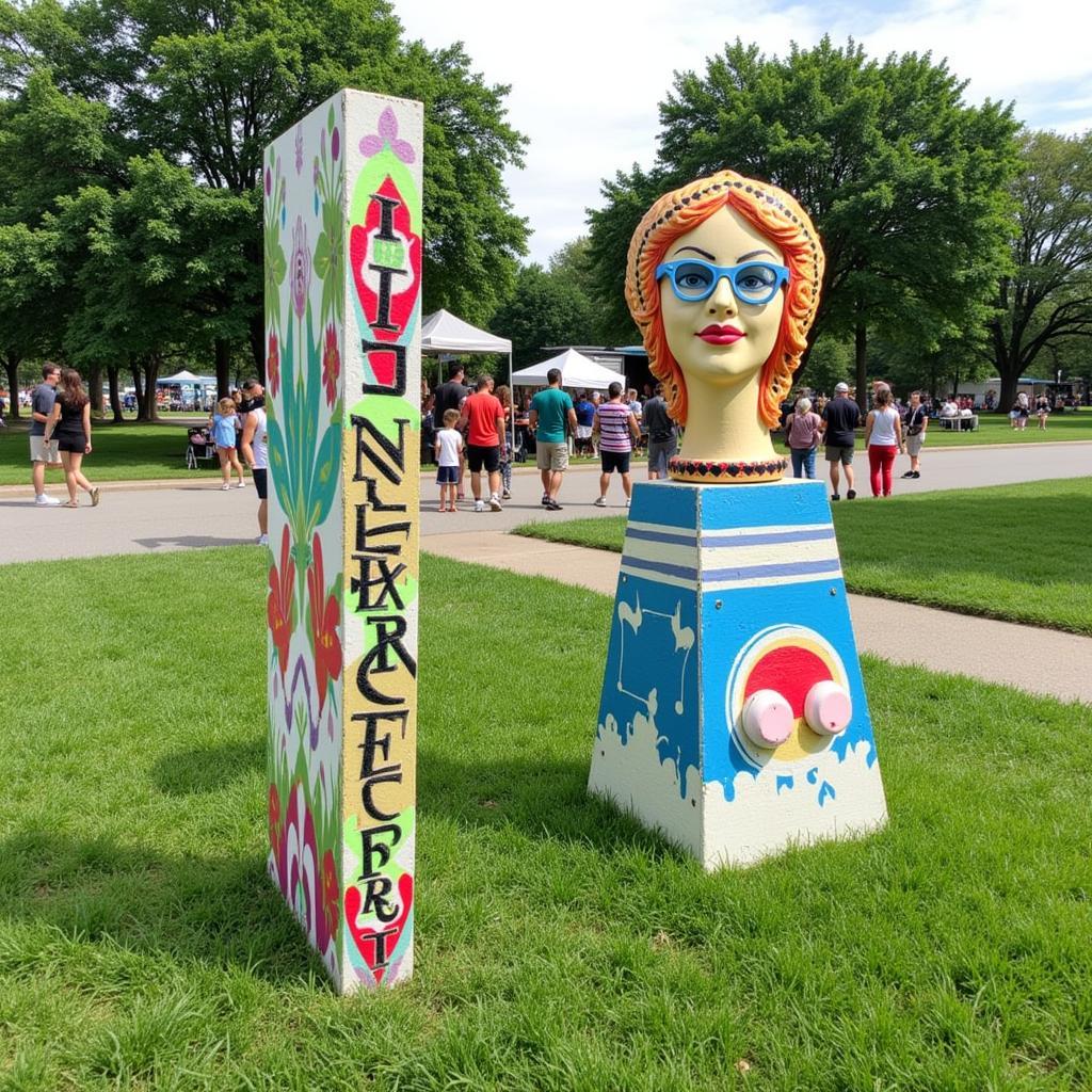  Colorful art installations at the Wilmette Art Fair