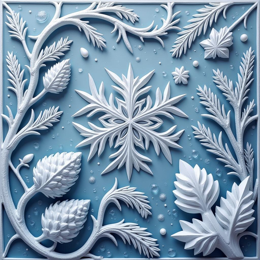 Winter Art Nouveau Design Elements