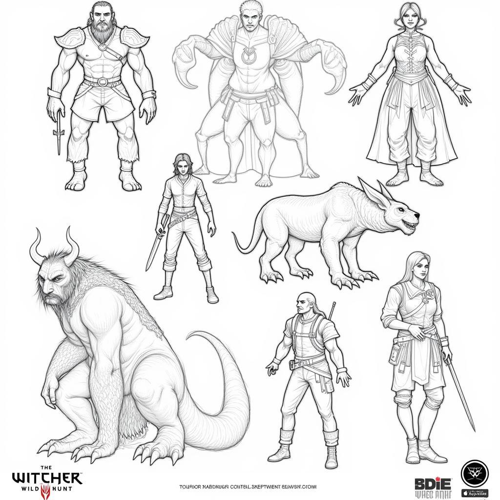 Character Sketches from the Witcher 3