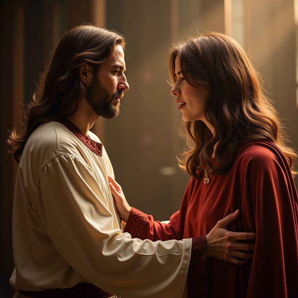 Woman Touching Jesus' Robe