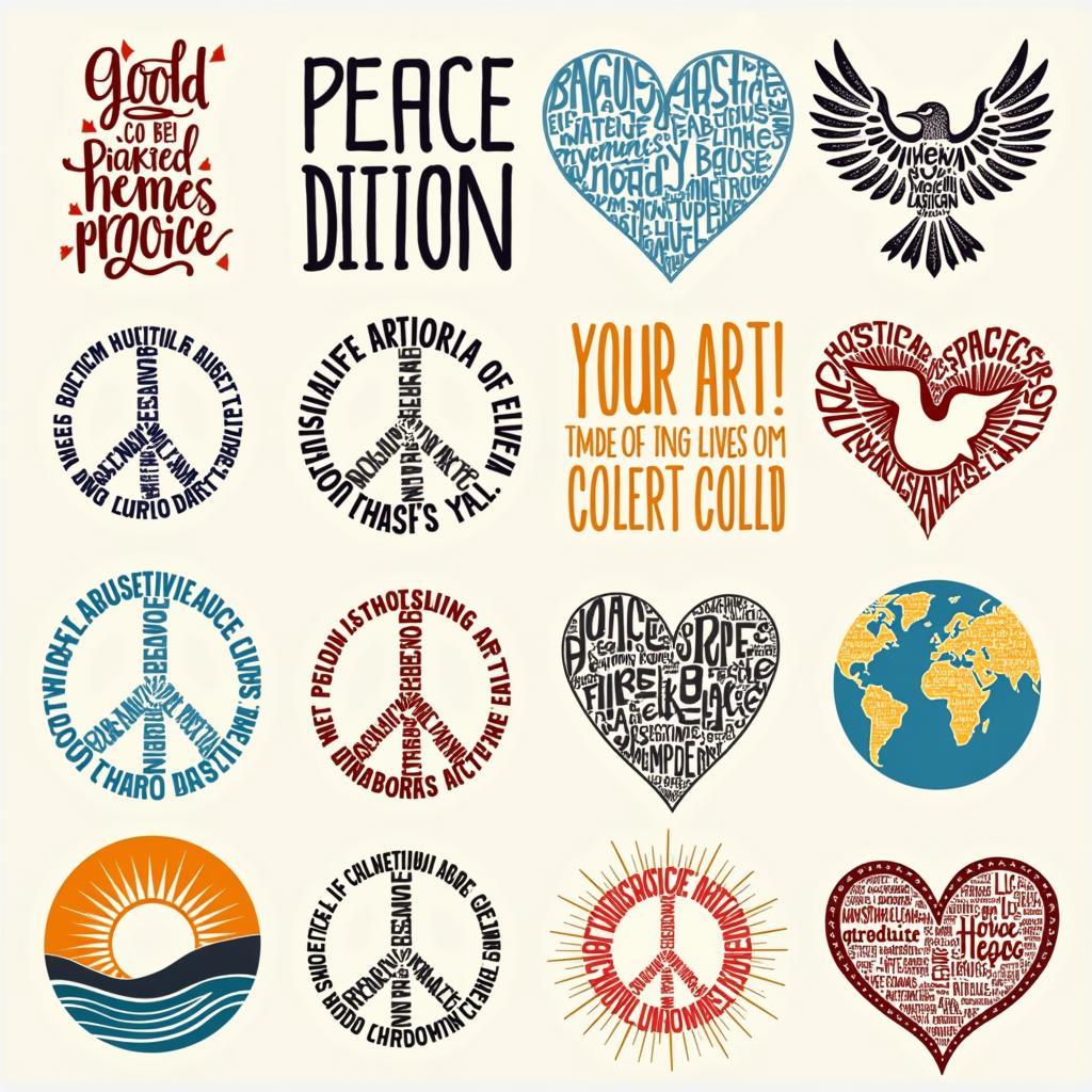 Word Art Peace Examples