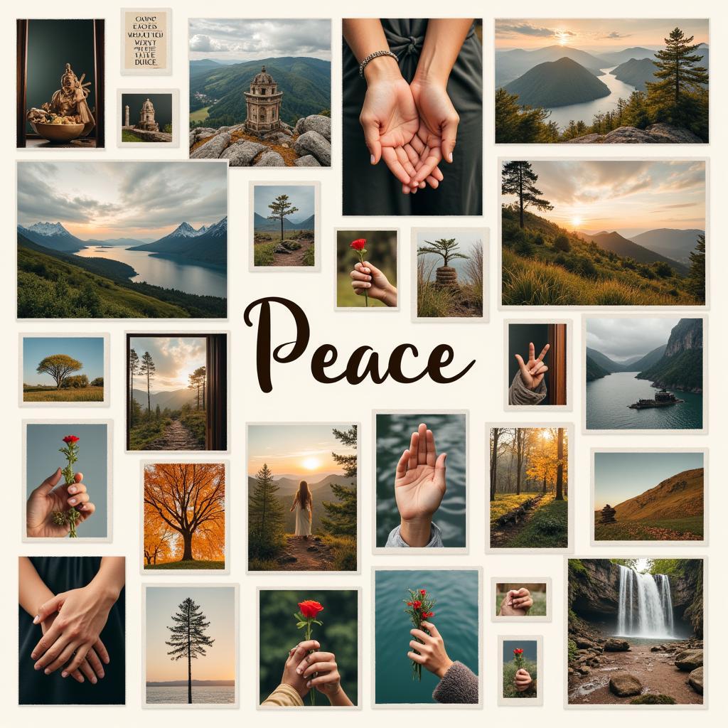 Word Art Peace Inspiration Board