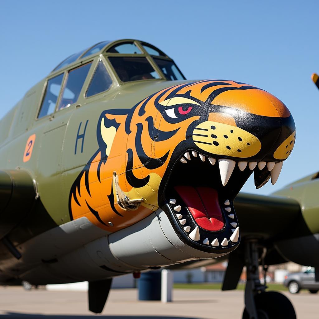 World War II Bomber Nose Art Close Up