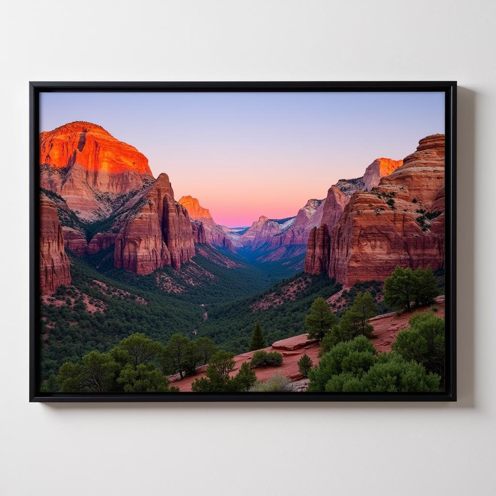 Zion National Park Framed Art: A Dramatic Canyon Vista