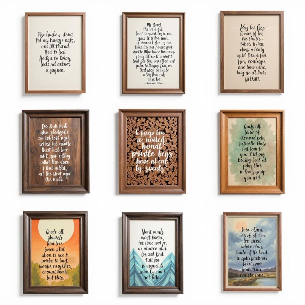 Different Styles of 23rd Psalm Wall Art