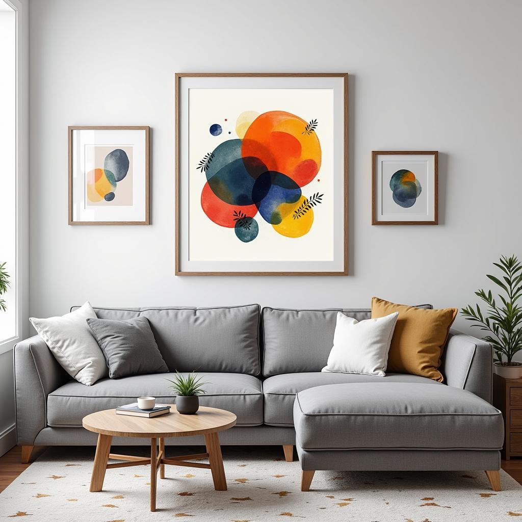 24x36 Art Print Displayed Above a Sofa