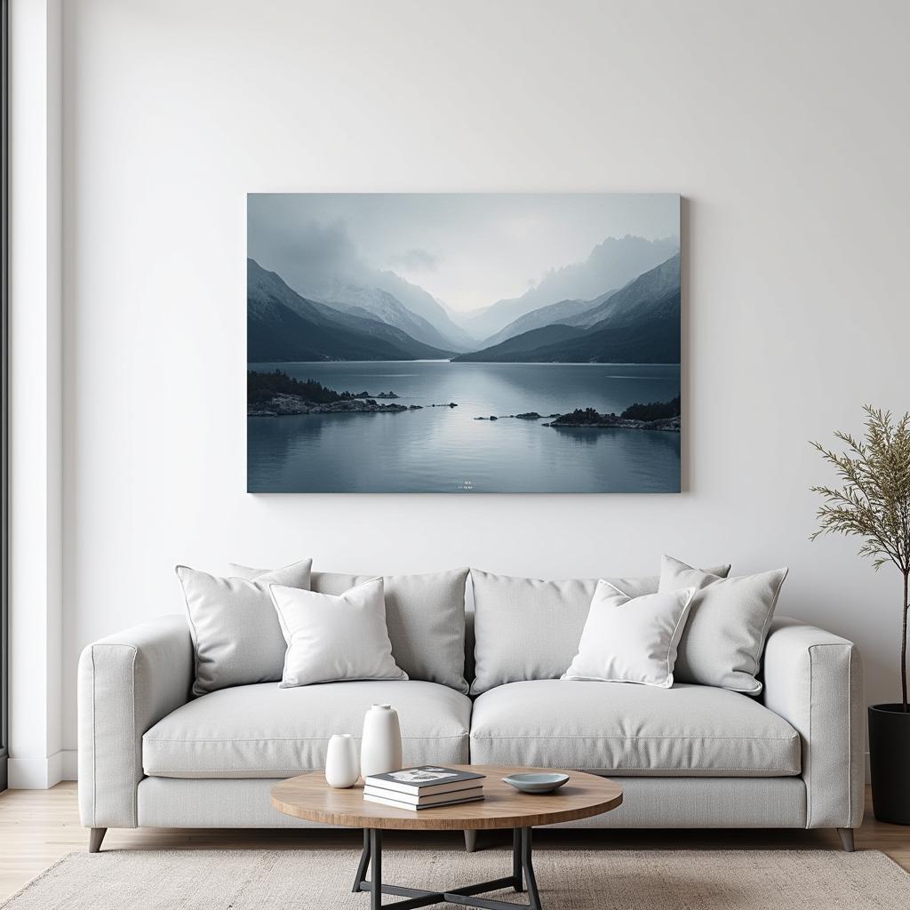 24x36 Canvas Wall Art in a Modern Living Room