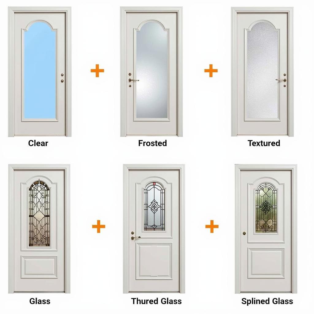 Glass Options for 3/4 Light Art Glass Arched Top Doors