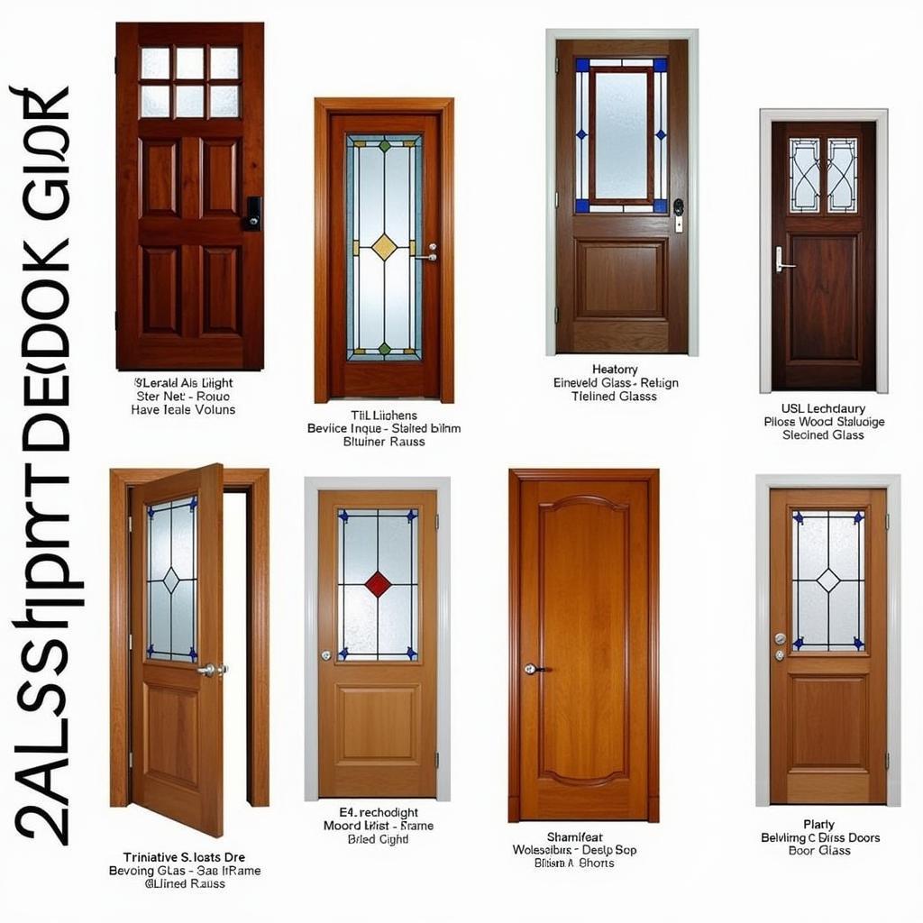 Various Styles and Designs of 3/4 Light Art Glass Doors