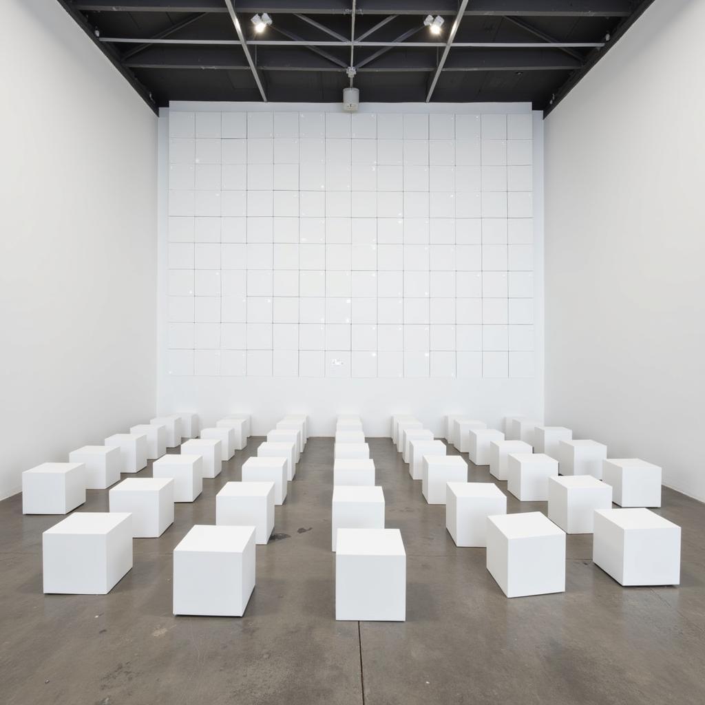 300 Abstract Art Installation: Exploring Minimalism and Repetition