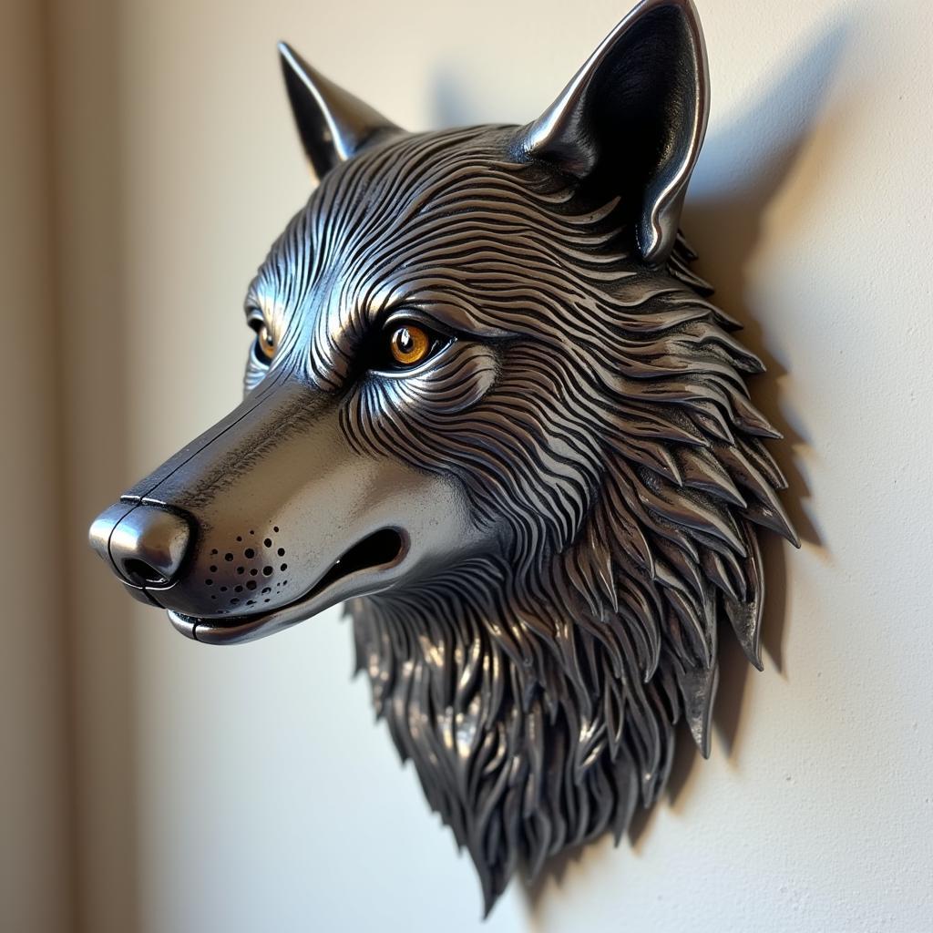 3D Metal Animal Wall Art Sculpture