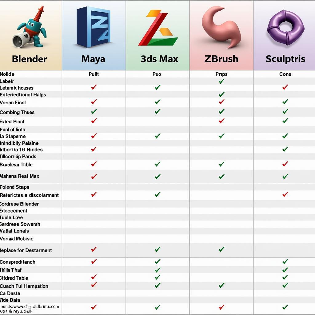 Comparing Popular 3D Digital Art Software