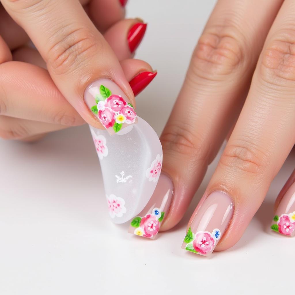 Applying 3D Nail Art Stickers for Beginners