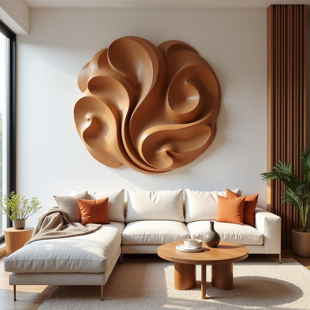 3D Wall Art Made from Natural Wood