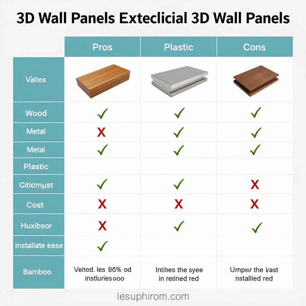 Comparing Different 3D Wall Panel Materials: Wood, Metal, Plastic, and More