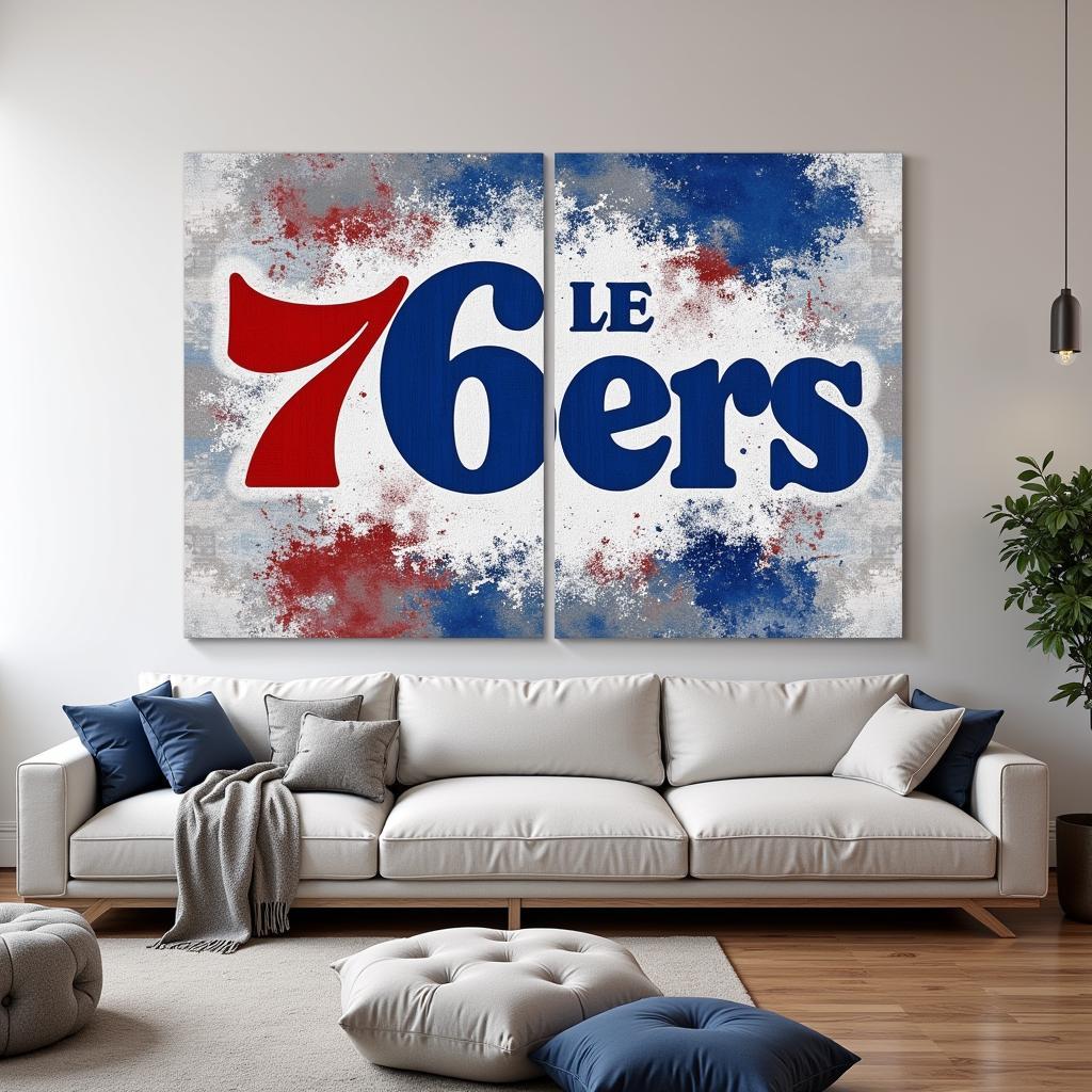 Modern 76ers Canvas Print Wall Art