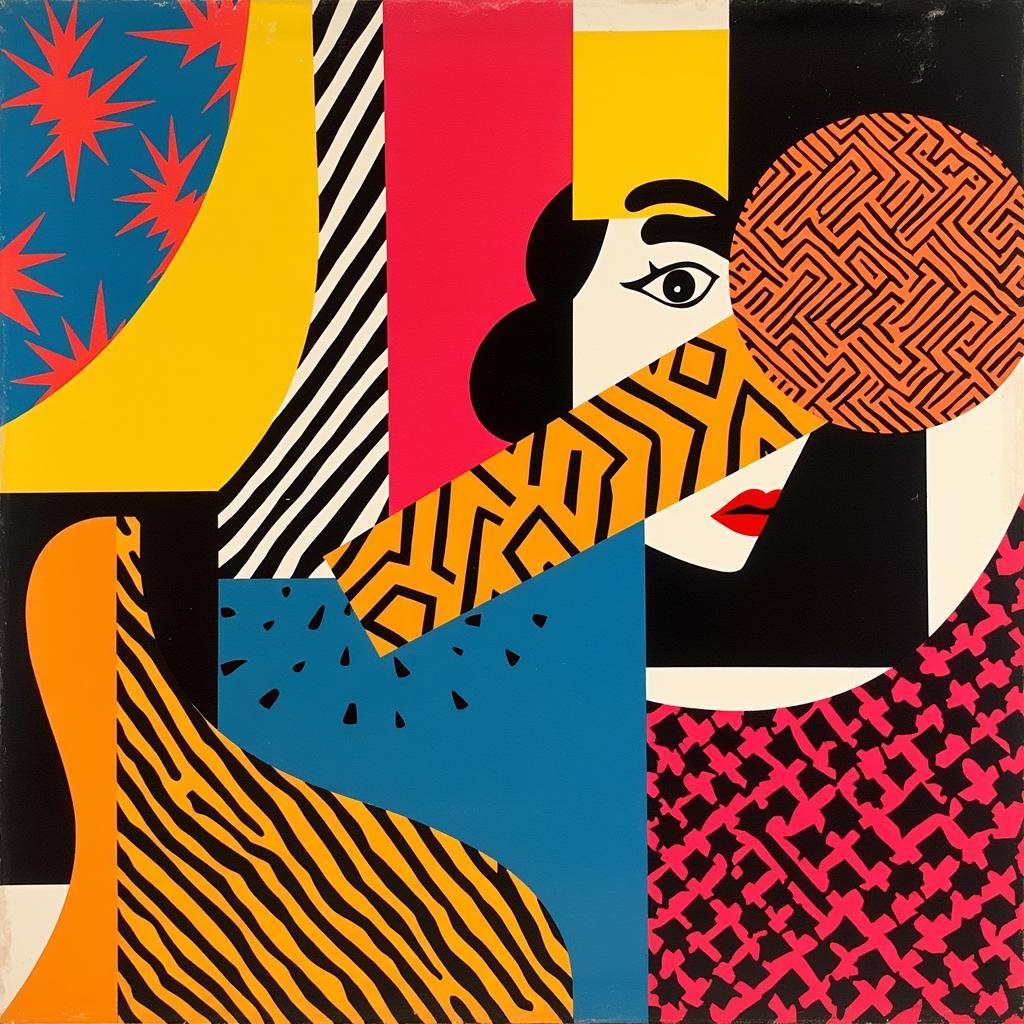 90s Nostalgia Geometric Patterns and Bright Colors in Art