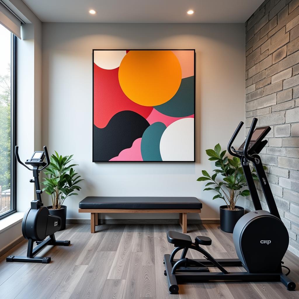 Abstract Art in an Exercise Room