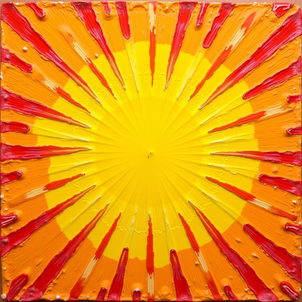 Abstract Art Yellow Energy Burst