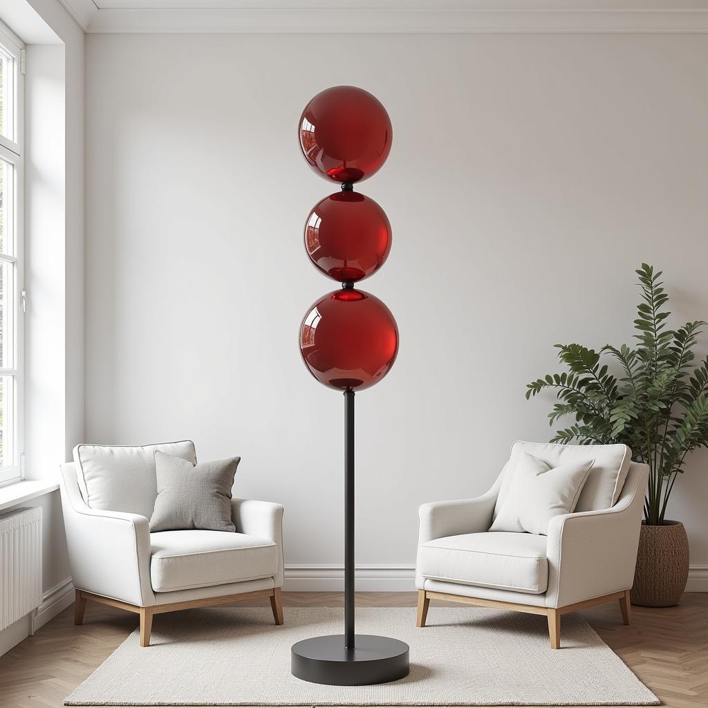 Abstract Candy Sculpture Adds a Touch of Whimsy to a Modern Living Room