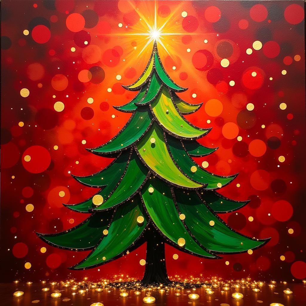 Abstract Christmas Tree Art