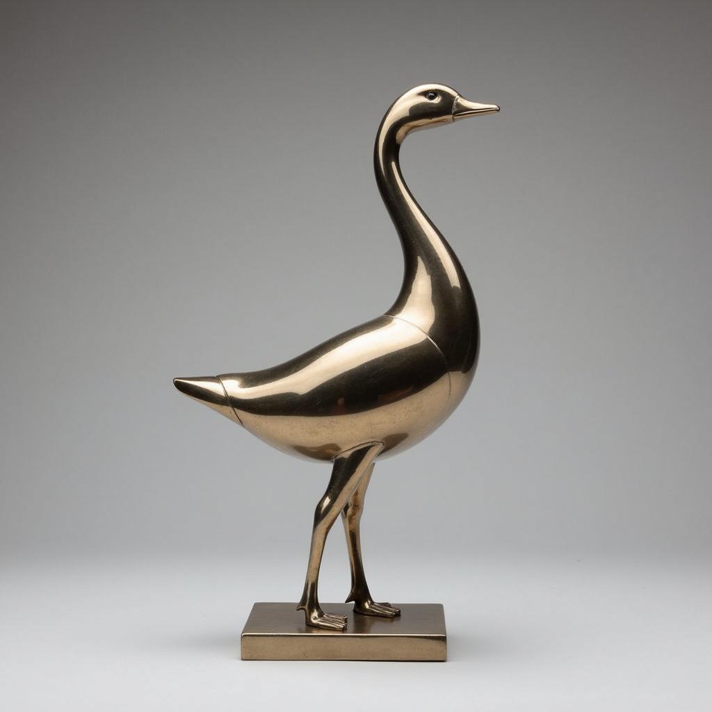 Abstract Goose Sculpture