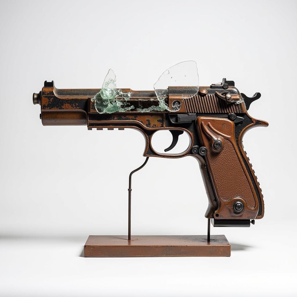 Abstract Gun Art Deconstruction: Exploring Themes of Power and Control