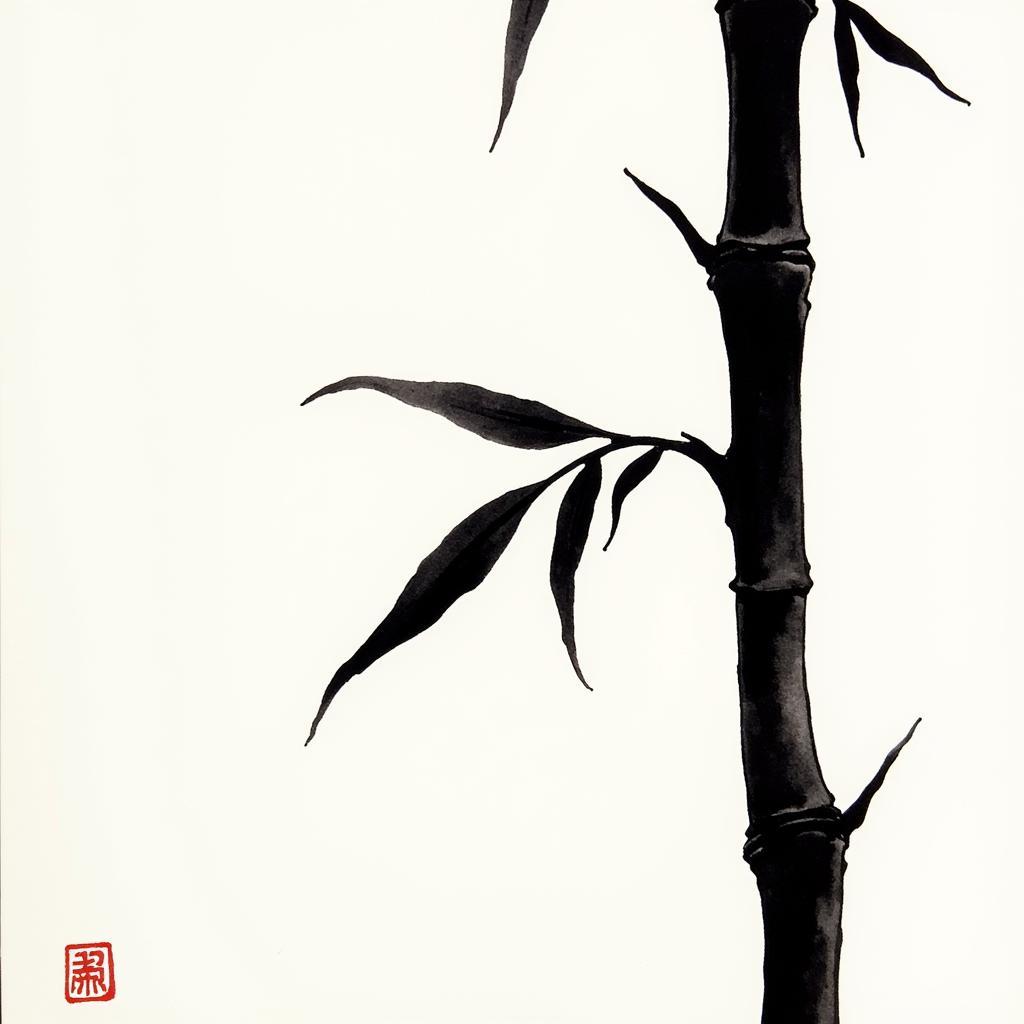 Abstract Japanese Art: Sumi-e Ink Painting